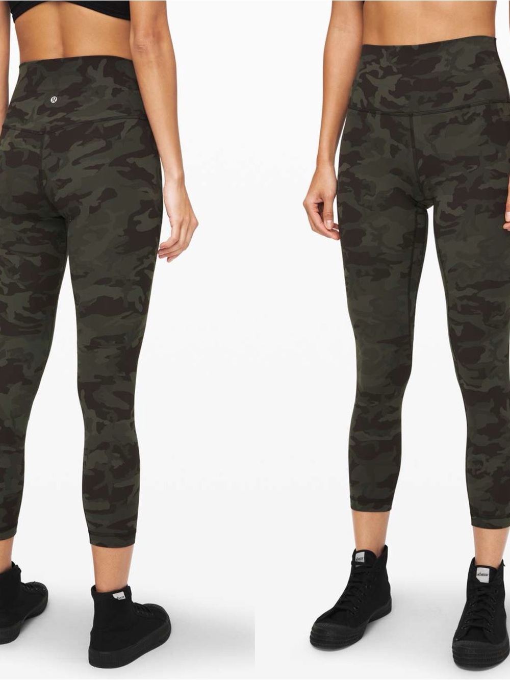 Lululemon Align Pant II Sz 4/25" In Incognito Camo Multi Gator Green
